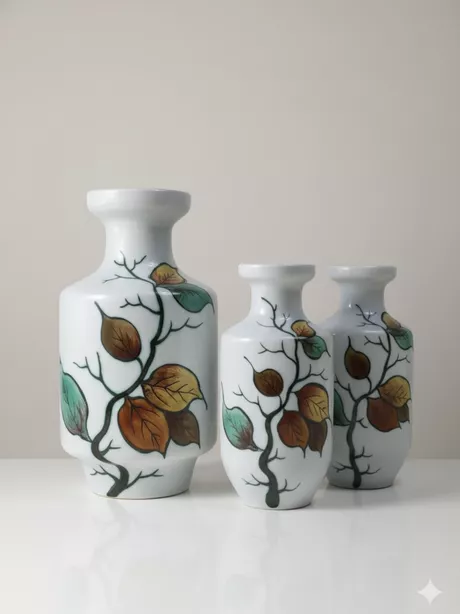 Set Flora Gouda Holland Set van drie vazen van Flora Gouda Holland