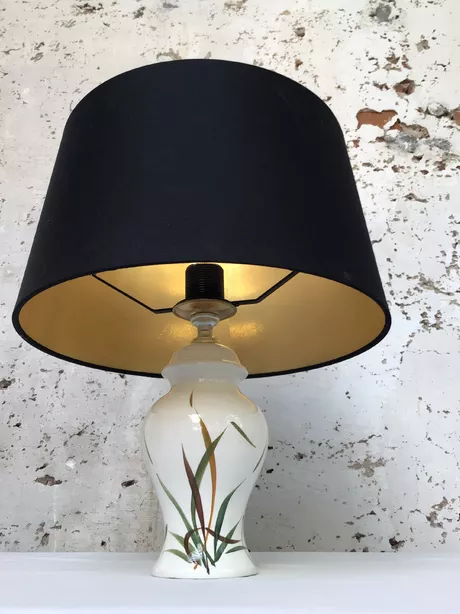 lamp met gras natuurthema. Jaren tachtig.